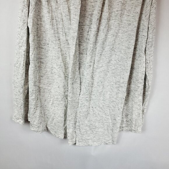 Gap Womens Heathered Grey Open Front Long Slv Collared Cardigan XL - Picture 3 of 11